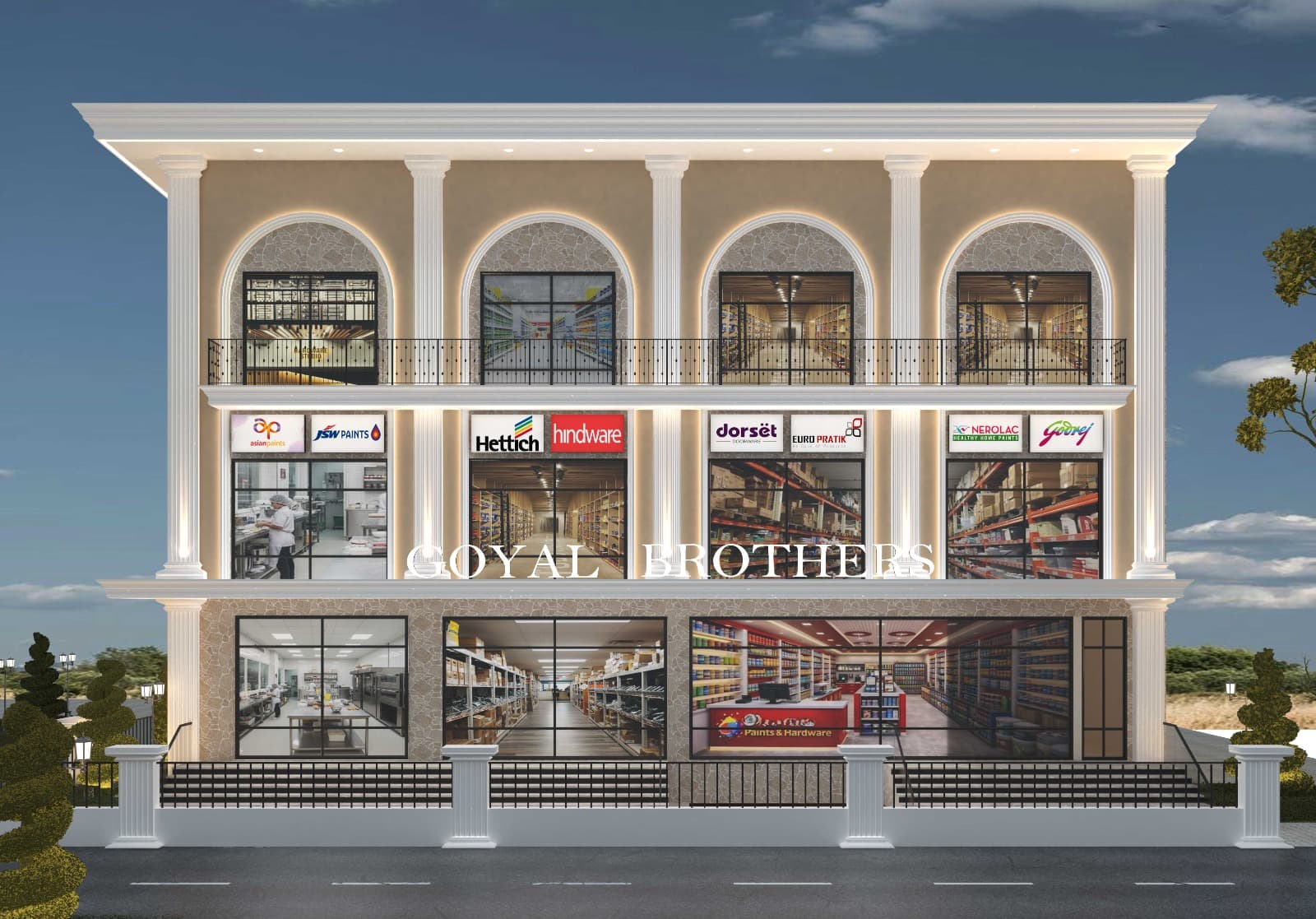 60′ × 100′ Commercial Elevation — Punjab