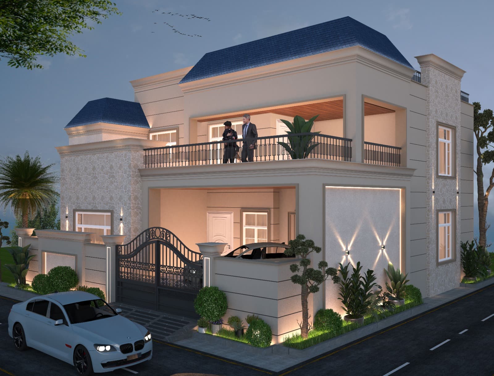 50′ × 45′ Neo-Classical Elevation — Punjab