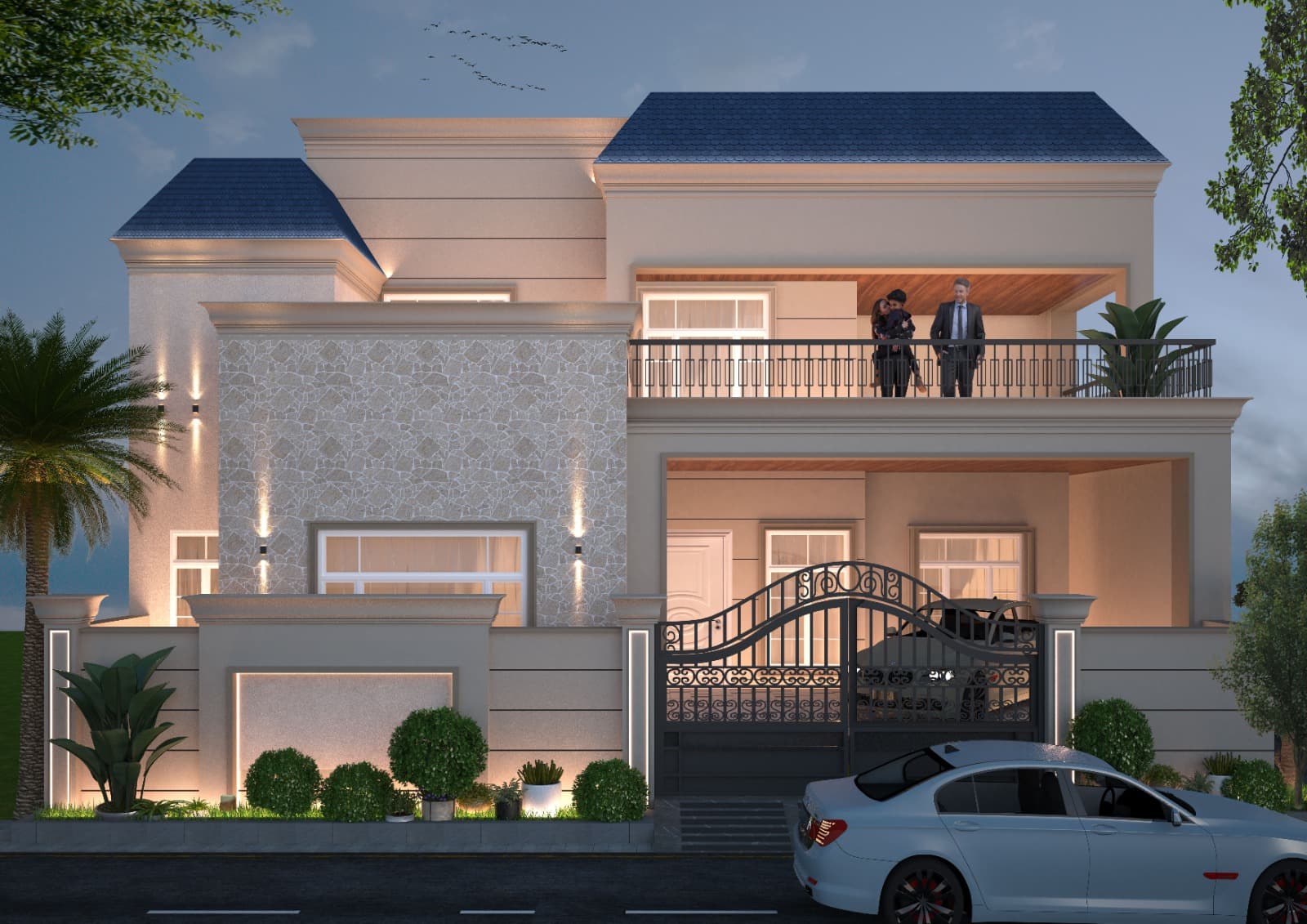 50′ × 45′ Neo-Classical Elevation — view 2